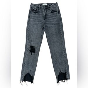 Dear John Black Distressed Cropped Jeans
